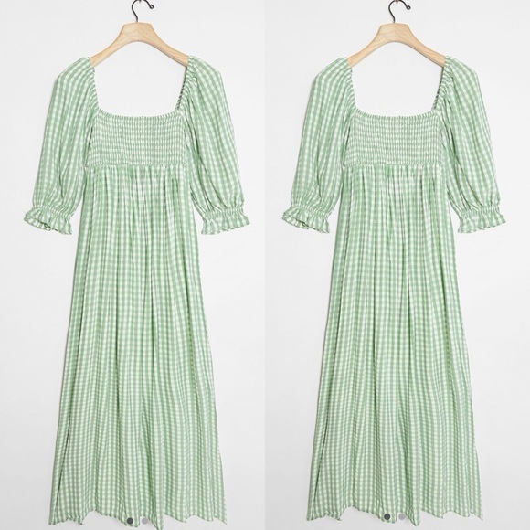 NWT Faithfull Lilou Smocked Maxi Dress - Picture 1 of 8